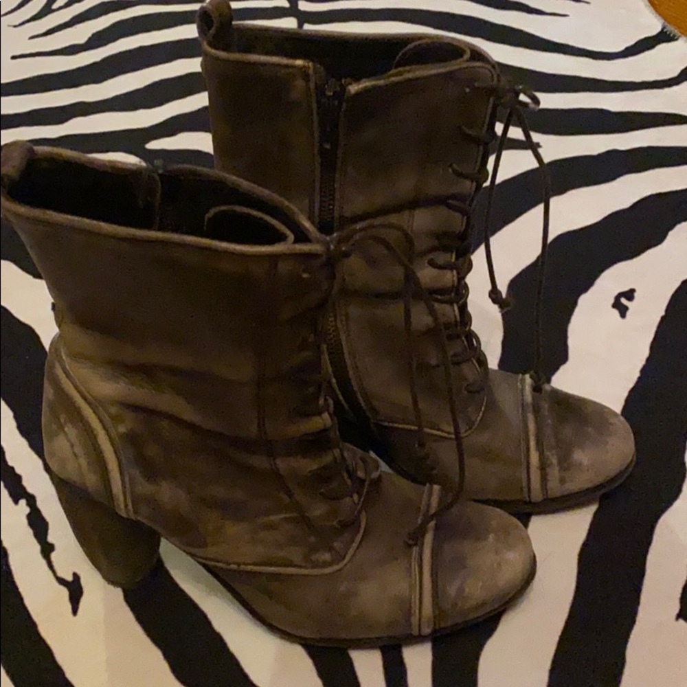 All Saints distressed booties